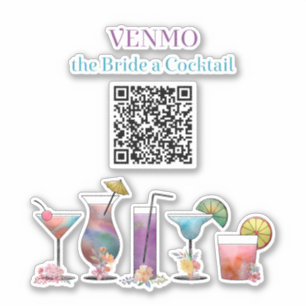 Sticker VENMO la mariée un cocktail Coupe personnalisée