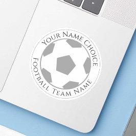 Sticker Ventilateur de football personnalisé avec nom d'éq