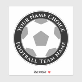 Sticker Ventilateur de football personnalisé avec ordinate