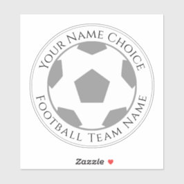 Sticker Ventilateur de football personnalisé avec ordinate