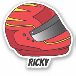 Sticker Ventilateur de moto rouge casque moteur