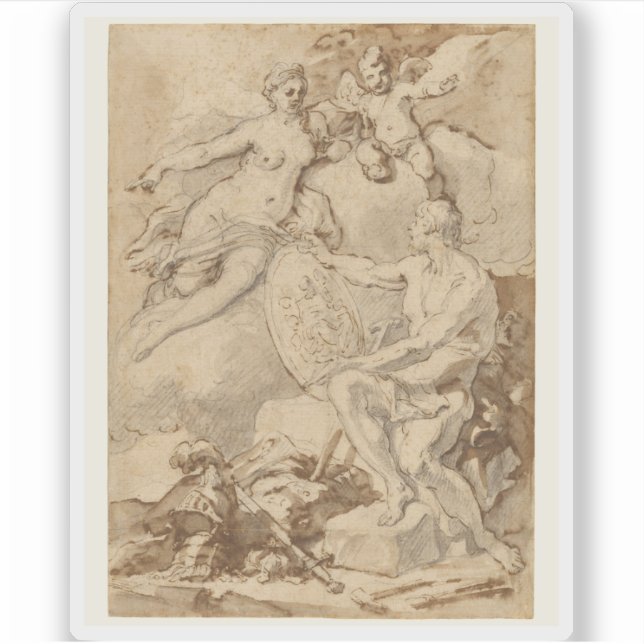 Sticker Vénus recevant de Vulcan les Armoiries d'Aeneas (Devant)