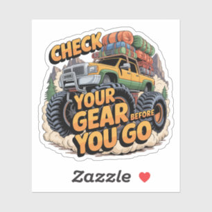 Sticker Vérifiez votre équipement avant de partir en tout-