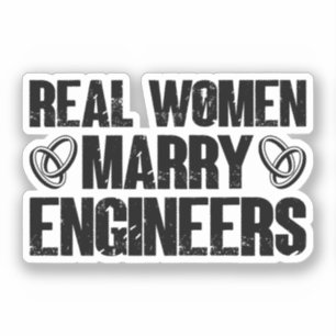Sticker Véritables Hommes Marry Ingénieurs Drôle Ingénieur