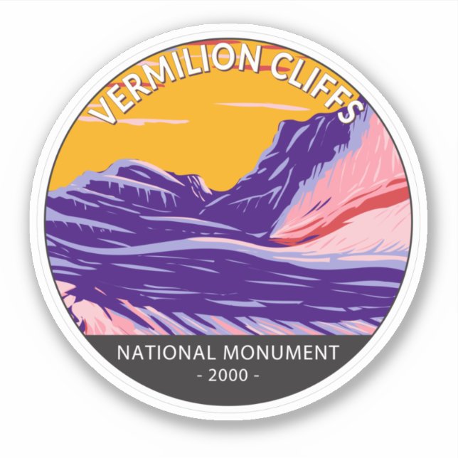 Sticker Vermilion Cliffs Monument National Poche blanche (Devant)