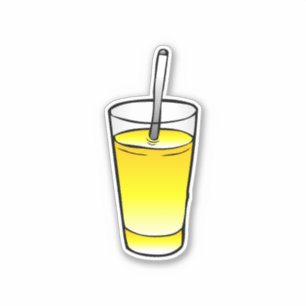 Sticker Verre à jus d'orange tumbler