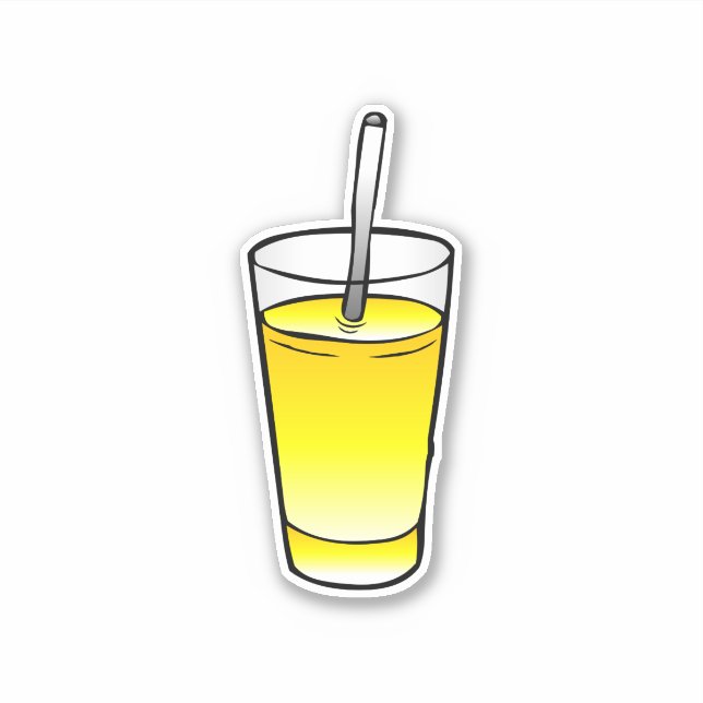 Sticker Verre de jus d'orange (Devant)