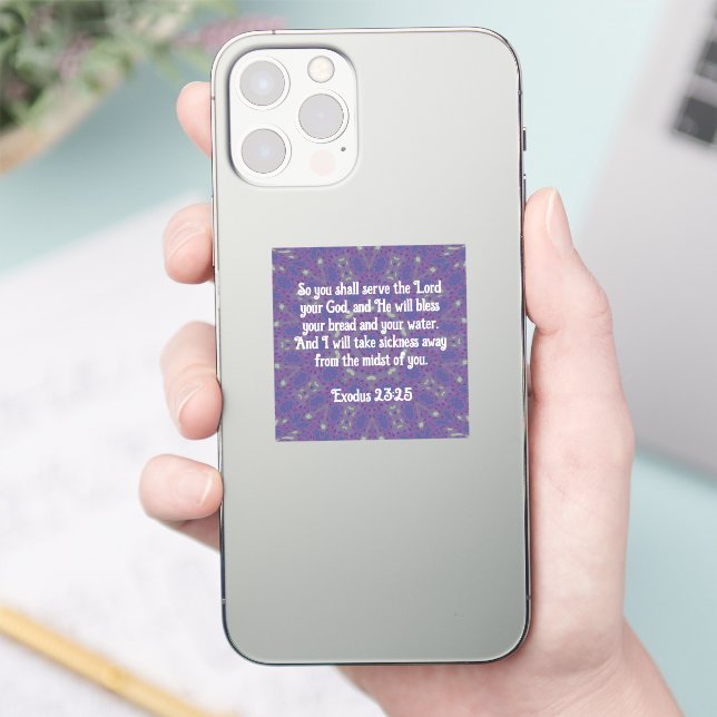 Sticker Versets de la Bible Guérir l'Écriture Citation Exo (Téléphone)