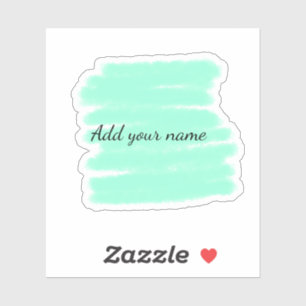 Sticker Vert aquarelle ajouter nom message texte lancer