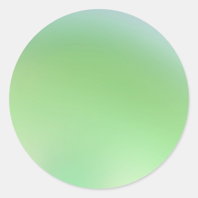 Sticker Vert Pastel Personnalisé Classic Rond tend (Devant)