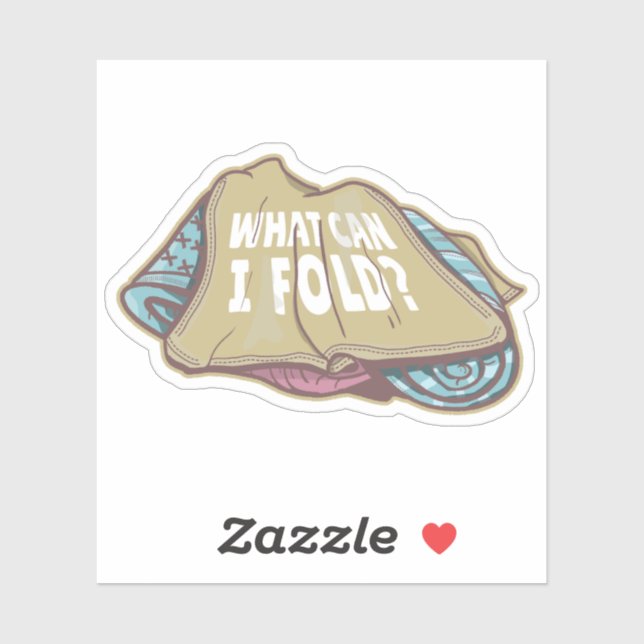 Sticker Vêtements pliants, jour de lessive (Feuille)