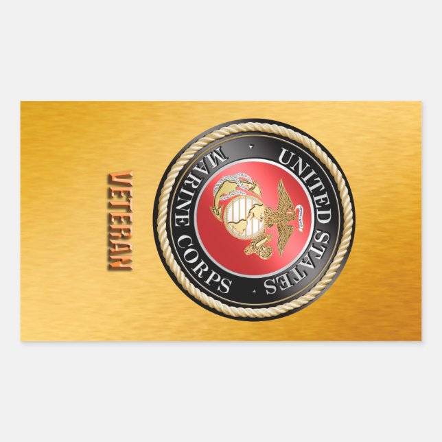 Sticker vétéran de l'USMCusMC, U.S. Marine Corps (Devant)