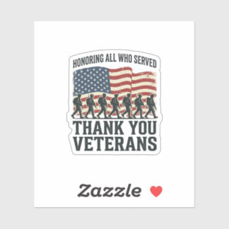 Sticker Vétérans Merci T-shirt drapeau patriotique militai