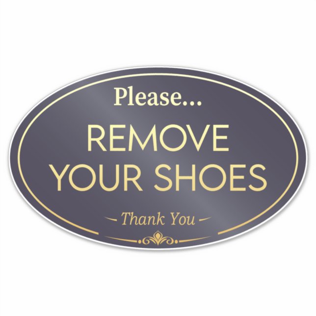 Sticker Veuillez supprimer votre panneau Chaussures (Devant)