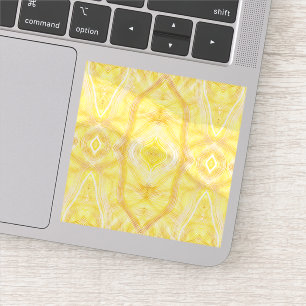 Sticker Viaduc Jaune Clair Art Abstrait Aquarelle