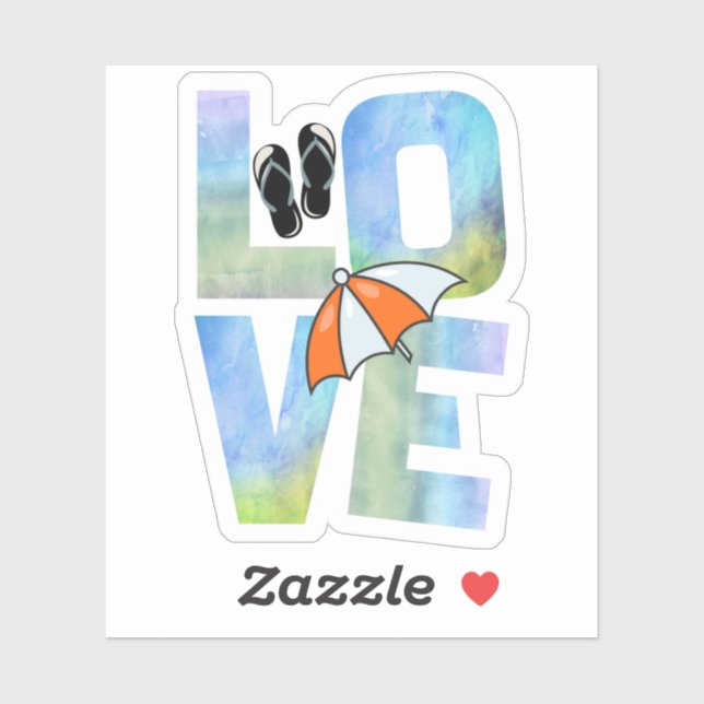Sticker Vibe Summer Love (Feuille)