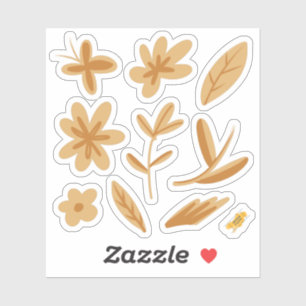 Sticker Vibes automnales florales dessinées à la main