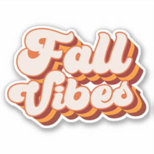 Sticker Vibes d'automne rétro