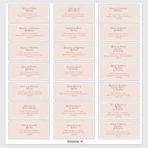 Sticker Vibes rétro simples   Blush Mariage - Adresse d'in