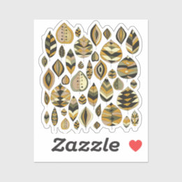 Sticker Vibrant Bold Foliage Yellow Green