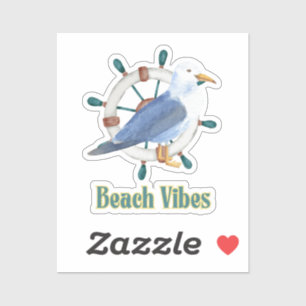 Sticker vibrations de la plage