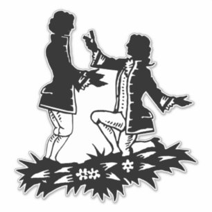 Sticker Victorian Gay Man propose la silhouette de Lover