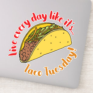 Sticker Vie Comme Chaque Jour Taco Mardi Cuisine Mexicaine