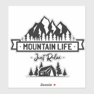 Sticker Vie de montagne