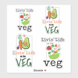 Sticker Vie sur l'Humour végétal de Veg Fun Vegan