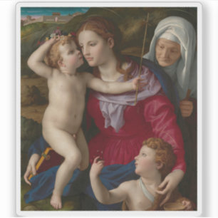 Sticker Vierge&Enfant avec St Elizabeth&St Jean le Baptist