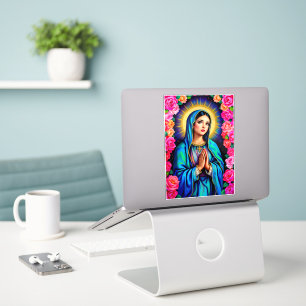 Sticker Vierge Marie avec mains de prière Fenêtre multi-ta