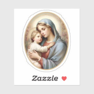 Sticker Vierge Marie et Christ Enfant Vinyl