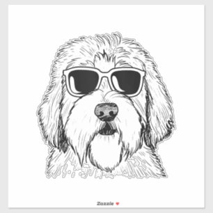 Sticker Vieux anglais Sheepdog Dessin Amoureux des chiens