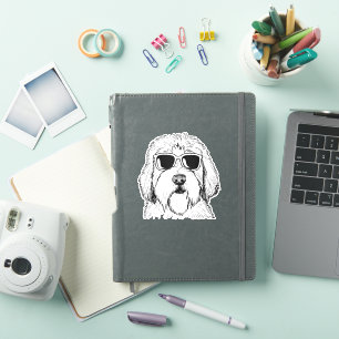 Sticker Vieux anglais Sheepdog Dessin Amoureux des chiens