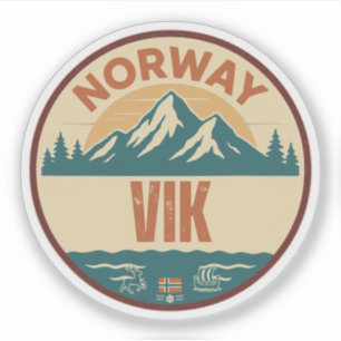 Sticker Vik, Norge Norvège