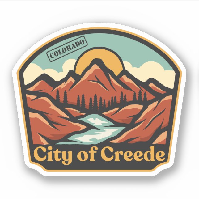 Sticker Ville de Creede, Colorado (Devant)