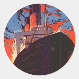 Sticker Vintage Croisière Voyage Promo