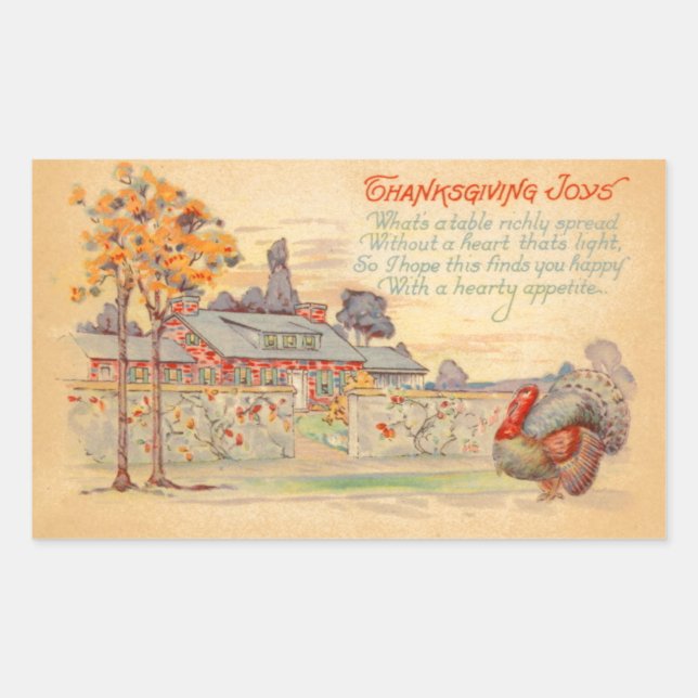 Sticker Vintage de Thanksgiving Joys (Devant)