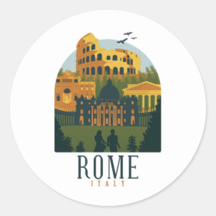 Sticker Vintage du Colisée de Rome