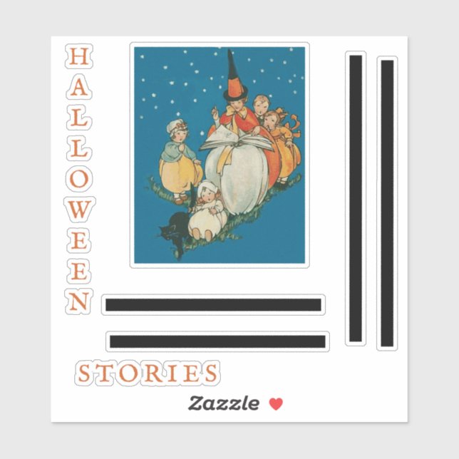 Sticker Vintage Halloween (Feuille)