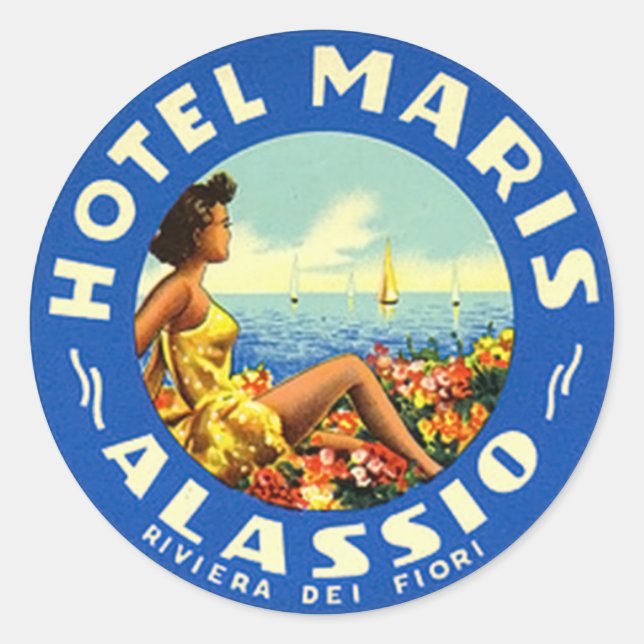 Sticker vintage Hotel & Travel (Devant)