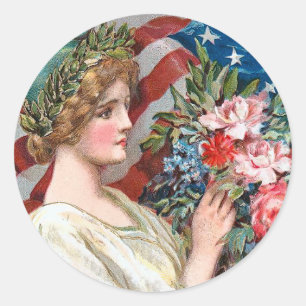 Sticker vintage Lady Liberty