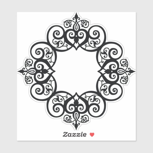 Sticker Vintage Ornamental Frame (Feuille)