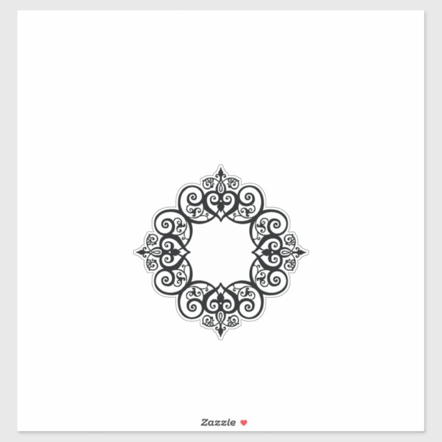 Sticker Vintage Ornamental Frame (Feuille)