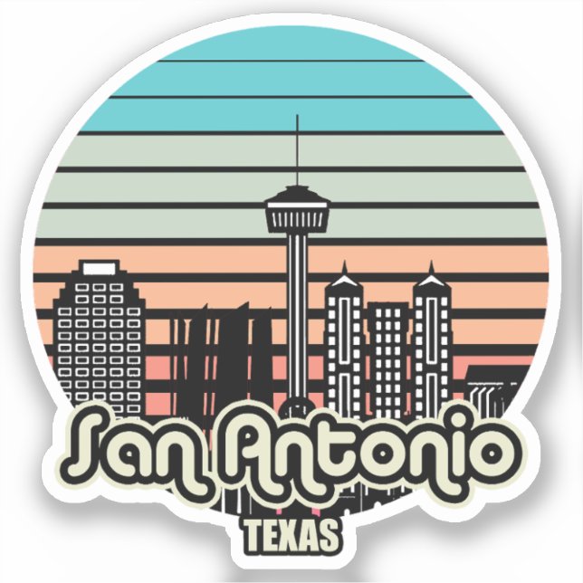 Sticker Vintage San Antonio Texas (Recto)