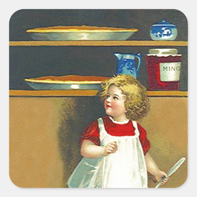 Sticker Vintage Vacances MinceViande tarte Thanksg (Devant)