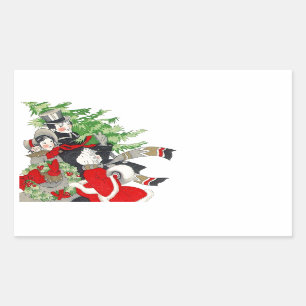 Sticker Vintage Victorian Christmas Tree Tradition
