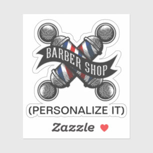 Sticker Vintage, vieux salon de coiffure scolaire (personn
