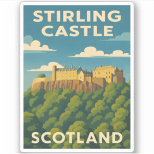 Sticker Vintage voyage rétro Stirling Castle Scotland