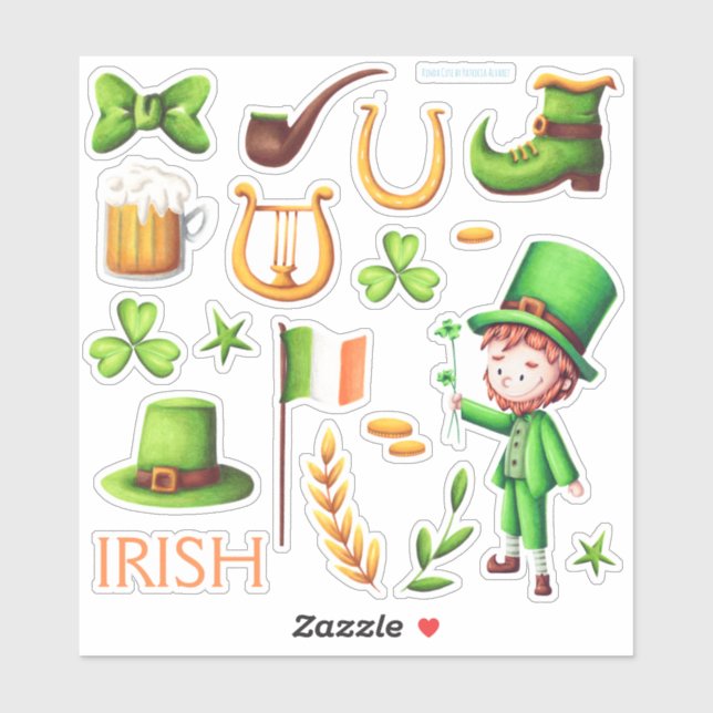 Sticker Vinyl artisanat de la Saint Patrick (Feuille)